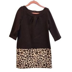 Gymboree Brown Cheetah Print Drip Waist Dress
